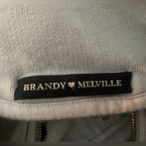 Brandy Melville Quarter Zip — Light Blue